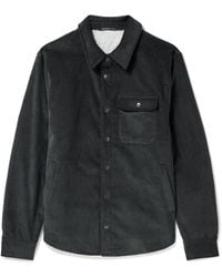 James Perse - Fleece-Lined Cotton-Blend Corduroy Jacket - Lyst