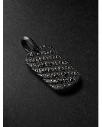 David Yurman - Chevron Titanium Diamond Pendant - Lyst