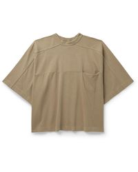 Entire studios - Panelled Organic Cotton-jersey T-shirt - Lyst