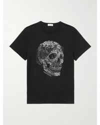 Alexander McQueen - T-Shirt aus Baumwoll-Jersey mit Print - Lyst