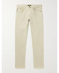 Incotex Slim-fit Stretch-cotton Twill Trousers - Natural