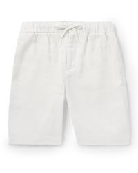 Frescobol Carioca - Felipe Straight-leg Linen And Cotton-blend Drawstring Shorts - Lyst