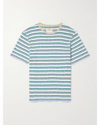 Folk - Striped Slub Cotton-Jersey T-Shirt - Lyst