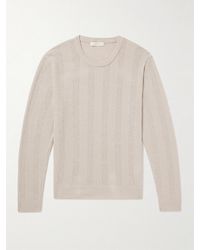 mfpen - Everyday Striped Organic Cotton-Blend Bouclé Sweater - Lyst