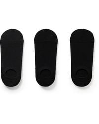 Anonymous Ism - Three-pack No-show Cotton-blend Socks - Lyst