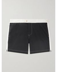 Tom Ford - Straight-Leg Mid-Length Striped Swim Shorts - Lyst