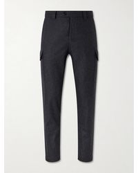 Brunello Cucinelli - Tapered Virgin Wool Cargo Trousers - Lyst