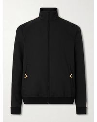 Valentino Garavani - Logo-appliqued Drill Zip-up Sweatshirt - Lyst