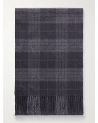 Johnstons of Elgin - Glamis Fringed Checked Cashmere Scarf - Lyst