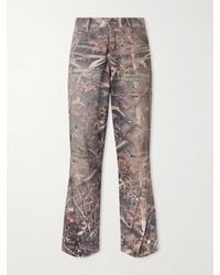 Satoshi Nakamoto - Enduro Straight-leg Padded Camouflage-print Jeans - Lyst