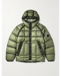 C.P. Company - Logo-Appliquéd Quilted D.D. Shell Hooded Down Jacket - Lyst