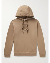 Burberry - Logo-embroidered Cotton-blend Jersey Hoodie - Lyst