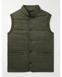 James Purdey & Sons - Padded Herringbone Wool-Blend Gilet - Lyst