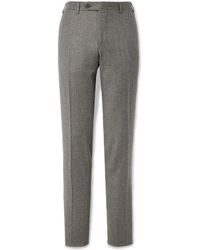 Canali - Straight-leg Wool-flannel Suit Trousers - Lyst