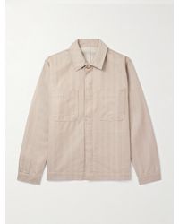 Frescobol Carioca - Fonted Herringbone Cotton Overshirt - Lyst