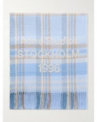 Acne Studios - 1996 Fringed Checked Wool-blend Scarf - Lyst