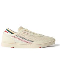Orlebar Brown - Larson Striped Mesh And Canvas Sneakers - Lyst