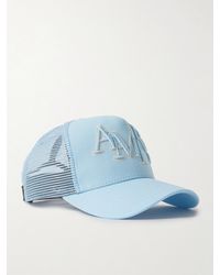 Amiri - Logo-embroidered Cotton-canvas And Mesh Trucker Hat - Lyst