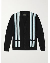 Beams Plus - Striped Cotton Cardigan - Lyst