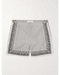 Orlebar Brown - Bulldog Straight-Leg Mid-Length Printed Recycled Swim Shorts - Lyst