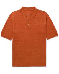 Anderson & Sheppard - Linen Polo Shirt - Lyst