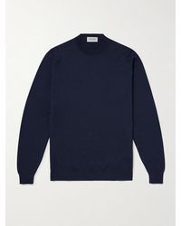 John Smedley - Honeycomb-Knit Merino Wool Sweater - Lyst