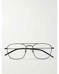 Saint Laurent - Aviator-style Metal Optical Glasses - Lyst