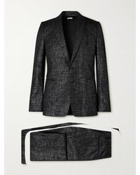 Dries Van Noten - Slim-fit Metallic Wool-blend Tuxedo - Lyst