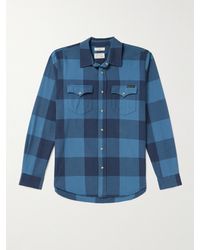 Nudie Jeans - George Checked Cotton-twill Western Shirt - Lyst