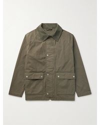 NN07 - Glenn 8001 Corduroy-trimmed Garment-dyed Cotton-canvas Jacket - Lyst