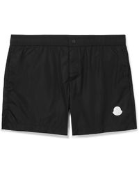 Moncler - Slim-fit Mid-length Logo-appliquéd Swim Shorts - Lyst