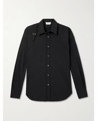 McQueen - Slim-Fit Harness-Detailed Stretch-Cotton Shirt - Lyst