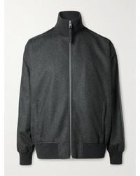 Loewe - Wool And Cashmere-Blend Flannel Bomber Jacket - Lyst