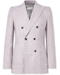 Dries Van Noten - Bruce Slim-fit Double-breasted Tweed Suit Jacket - Lyst
