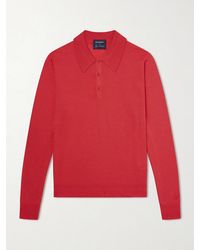 John Smedley - Bill Nighy Cashmere And Silk-Blend Polo T-Shirt - Lyst