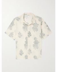Universal Works - The Road Trip Convertible-collar Printed Crinkled-cotton Shirt - Lyst