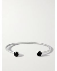 Mikia - Sterling Silver Obsidian Cuff - Lyst