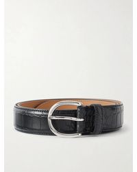 Morjas - 3Cm Croc-Embossed Leather Belt - Lyst