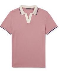 MR P. - G/fore Golf Striped Logo-appliquéd Piqué Polo Shirt - Lyst