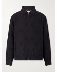 Kartik Research - Embellished Linen Blouson Jacket - Lyst