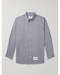 WTAPS - Button-down Collar Logo-print Prince Of Wales Checked Cotton Shirt - Lyst