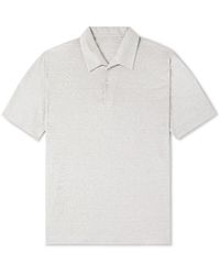 Caruso - Slim-fit Linen And Cotton-blend Polo Shirt - Lyst