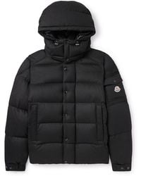 Moncler - Logo-Appliquéd Quilted Wool-Flannel Hooded Down Jacket - Lyst