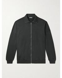 AURALEE - Cotton-Jersey Zip-Up Sweatshirt - Lyst
