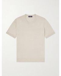 J. Mueser - Knitted Linen And Cotton-Blend T-Shirt - Lyst