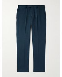 Thom Sweeney - Straight-Leg Cotton-Twill Trousers - Lyst