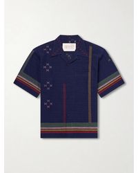 Kardo - Rohit Camp-Collar Striped Cotton Shirt - Lyst