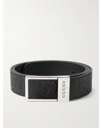 Gucci - 3.5Cm Logo-Debossed Full-Grain Leather Belt - Lyst