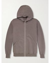 Rick Owens - Jumbo Cotton-Jersey Zip-Up Hoodie - Lyst