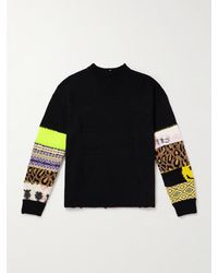 Kapital - Pullover in maglia jacquard patchwork effetto consumato - Lyst